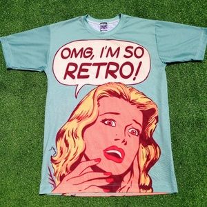Retro Comic Pop Art Style Retro Vintage Double-Sided Medium RageOn Shirt NWT
